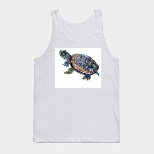 River Turtle, Slider, Turtle artwork Tank Top